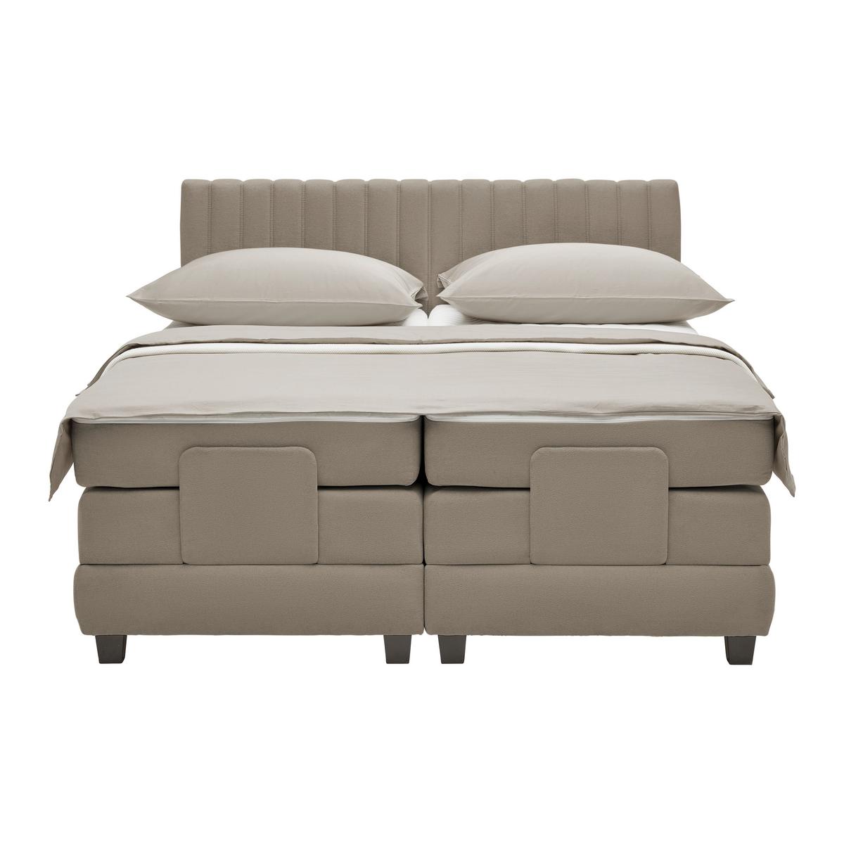 Boxspringbett Dixon Braun ca. 160x200cm - Schwarz/Braun, KONVENTIONELL, Holz/Holzwerkstoff (160/200cm) - Premium Living