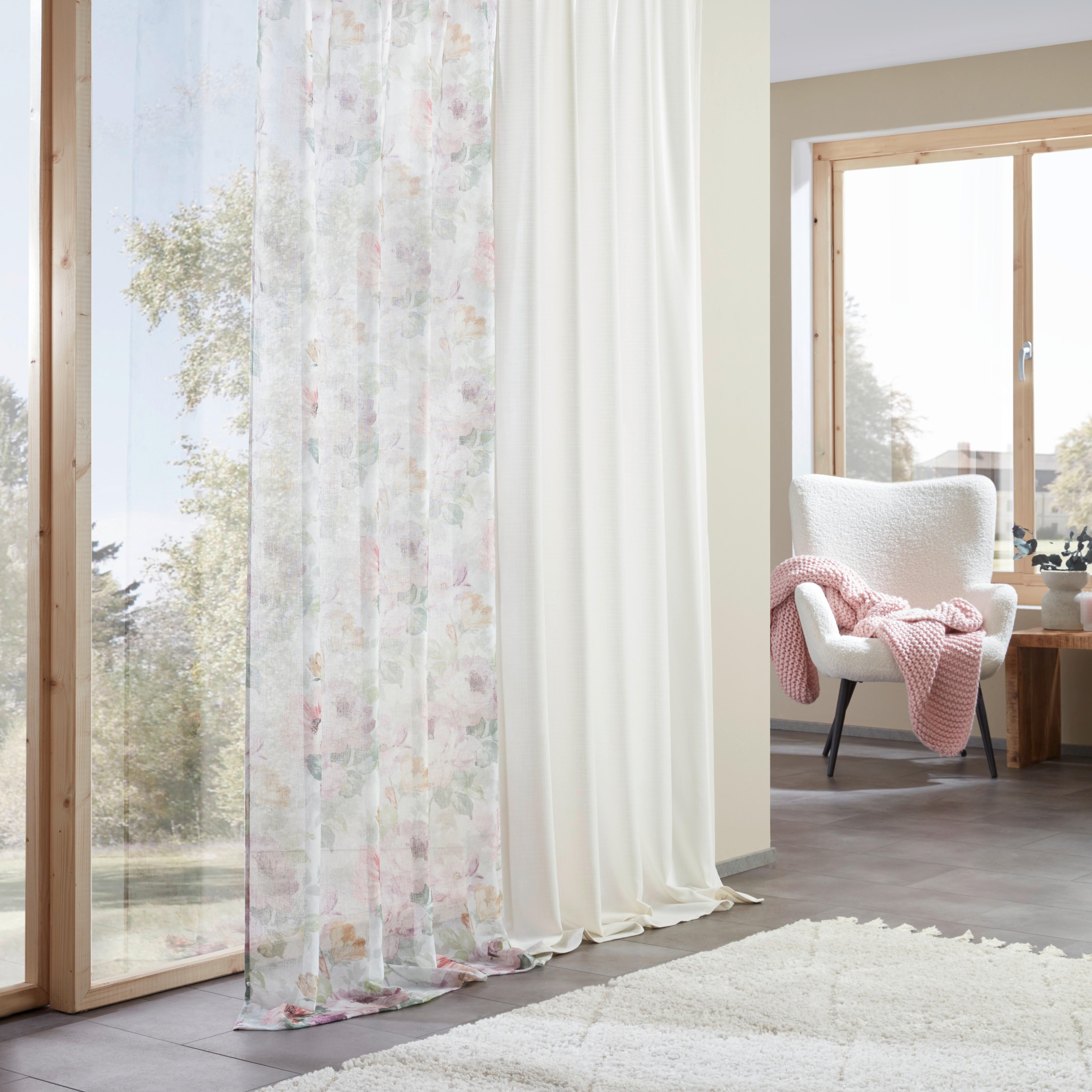 GARDINLÄNGD LEO -AKT- -EXT- - naturfärgad, textil (135/255cm) - Premium Living