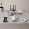SERVIS PLATINIUM - vit/silver, Klassisk, keramik - Gourmesto