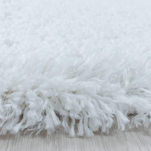 Preproga Fluffy, Ø 200cm, Bela - bela, Basics, tekstil (200cm)