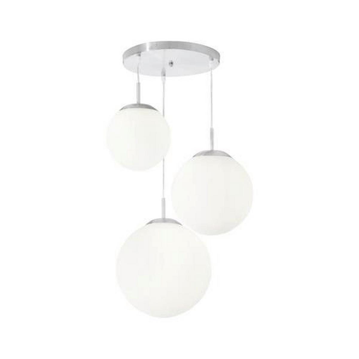 Hängeleuchte Joel max. 60 Watt - Opal, KONVENTIONELL, Glas/Metall (52/80cm)