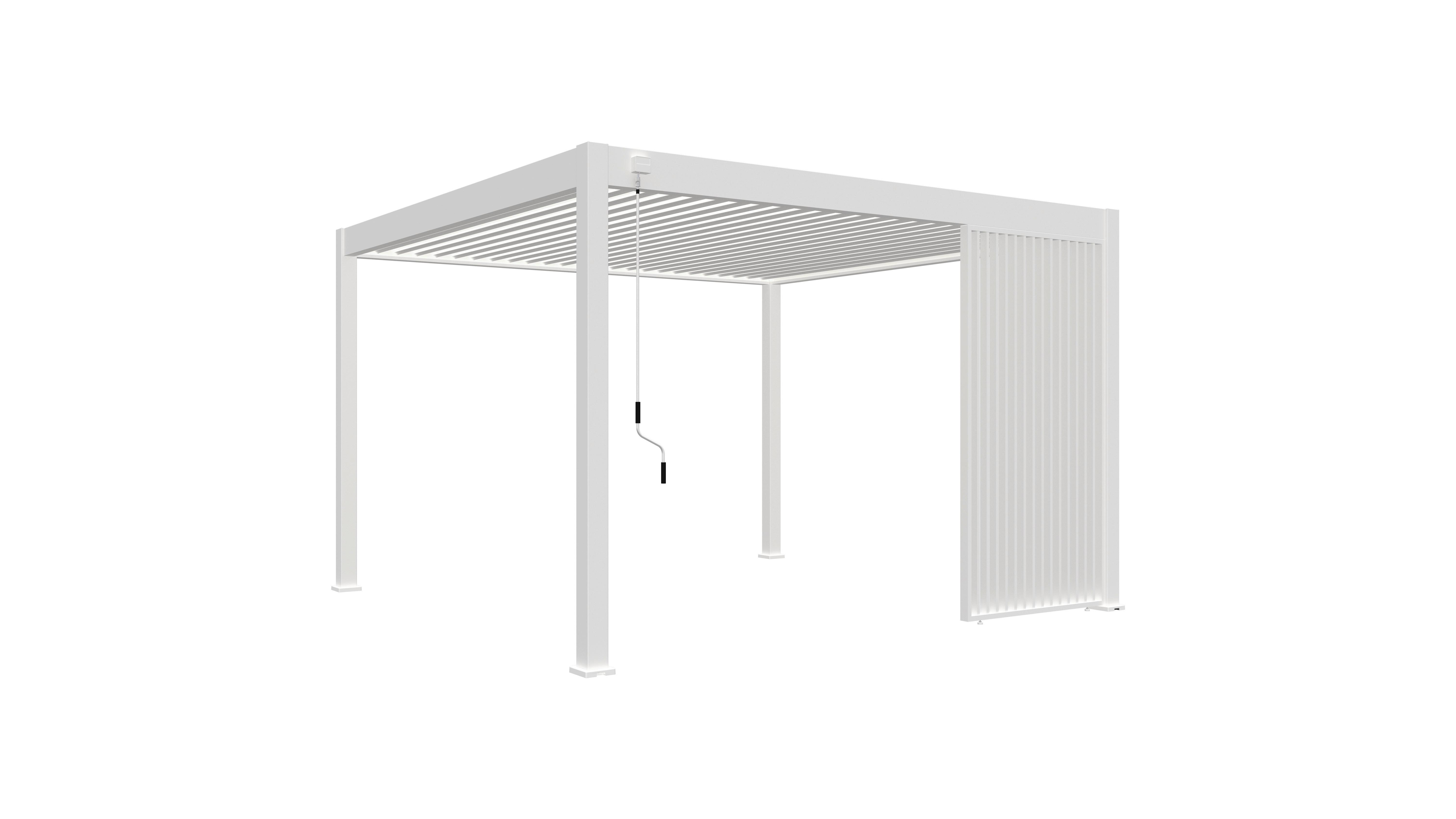 PERGOLA-SEITENTEIL WEIDE 1,13M WEISS - Weiss, Basics, Metall (113/235/10cm) - Gardenson