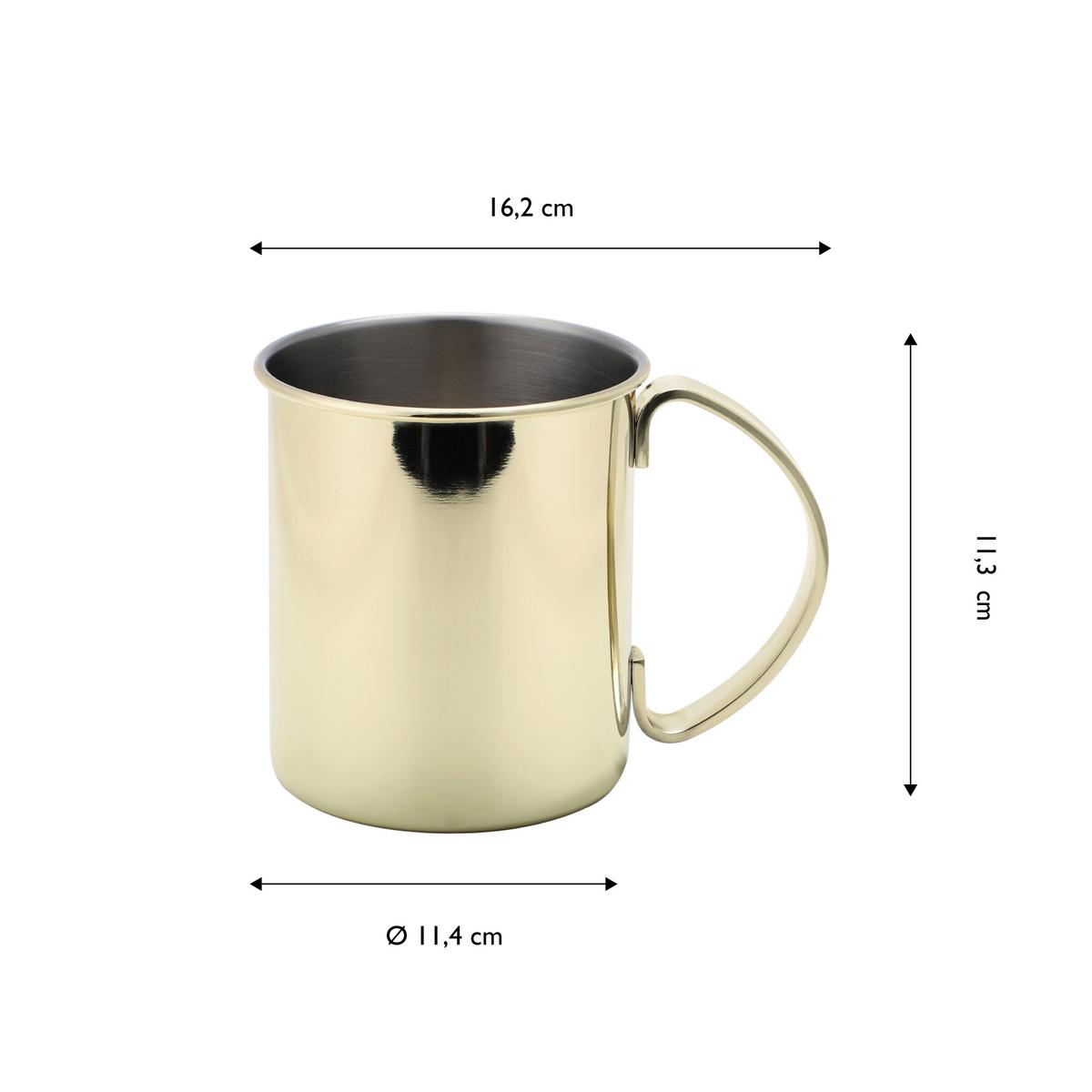 Set Lončkov Echtwerk, Zlata, 2 Kos - zlate barve, Basics, kovina (16.2/11.4/11.3cm) - Echtwerk