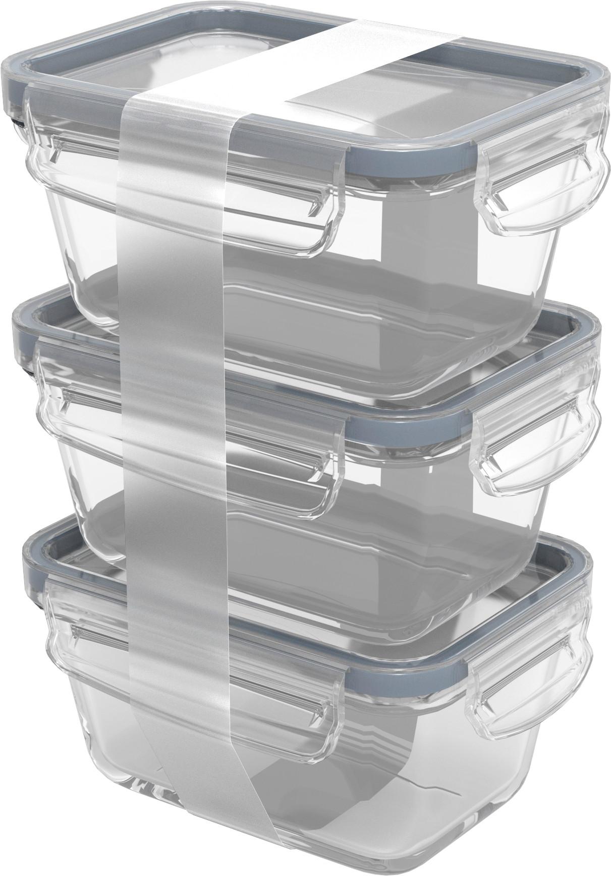 POJEMNIK NA ŻYWNOŚĆ 1051206161 - niebieski/przezroczysty, Basics, tworzywo sztuczne/szkło (16/12/22,8cm) - Rotho