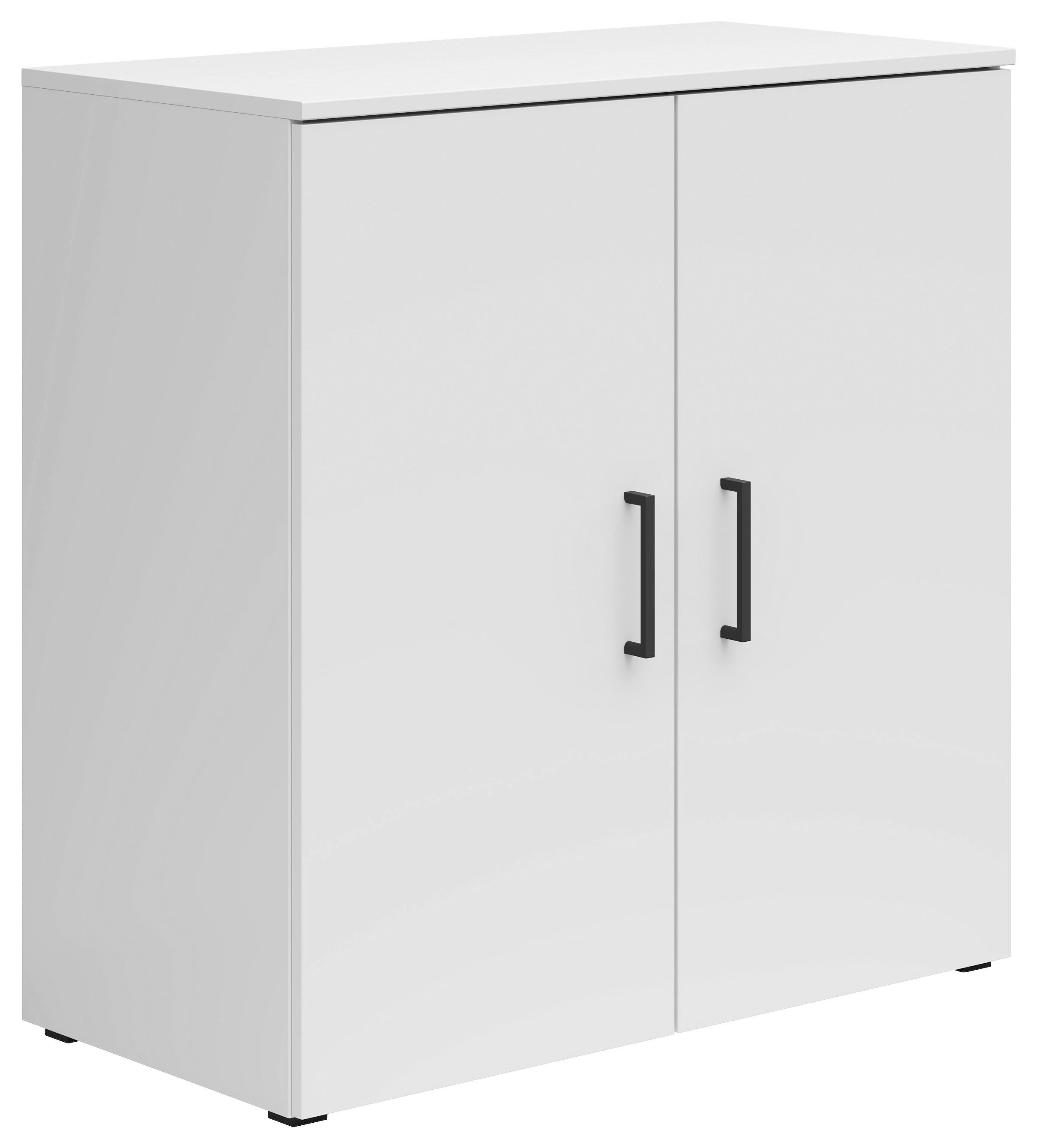 Komoda Multi - bijela/crna, Moderno, drvni materijal/plastika (80/83/40cm) - Modern Living