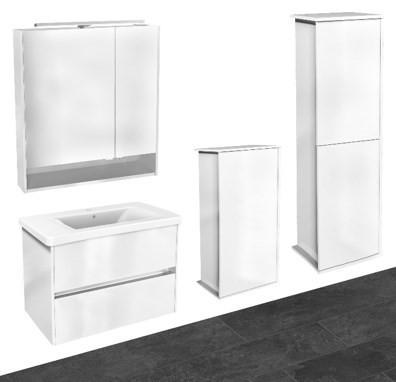 Spiegelschrank in Weiß - Weiß, MODERN, Glas/Holzwerkstoff (93,2/75,5/22,3cm) - Mömax