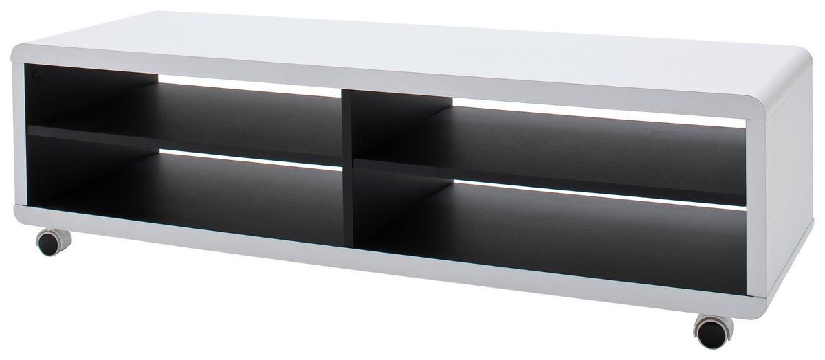 KOMODA NISKA JEFF 7 XL - czarny/biały, Konventionell, materiał drewnopochodny (120/35/39cm)