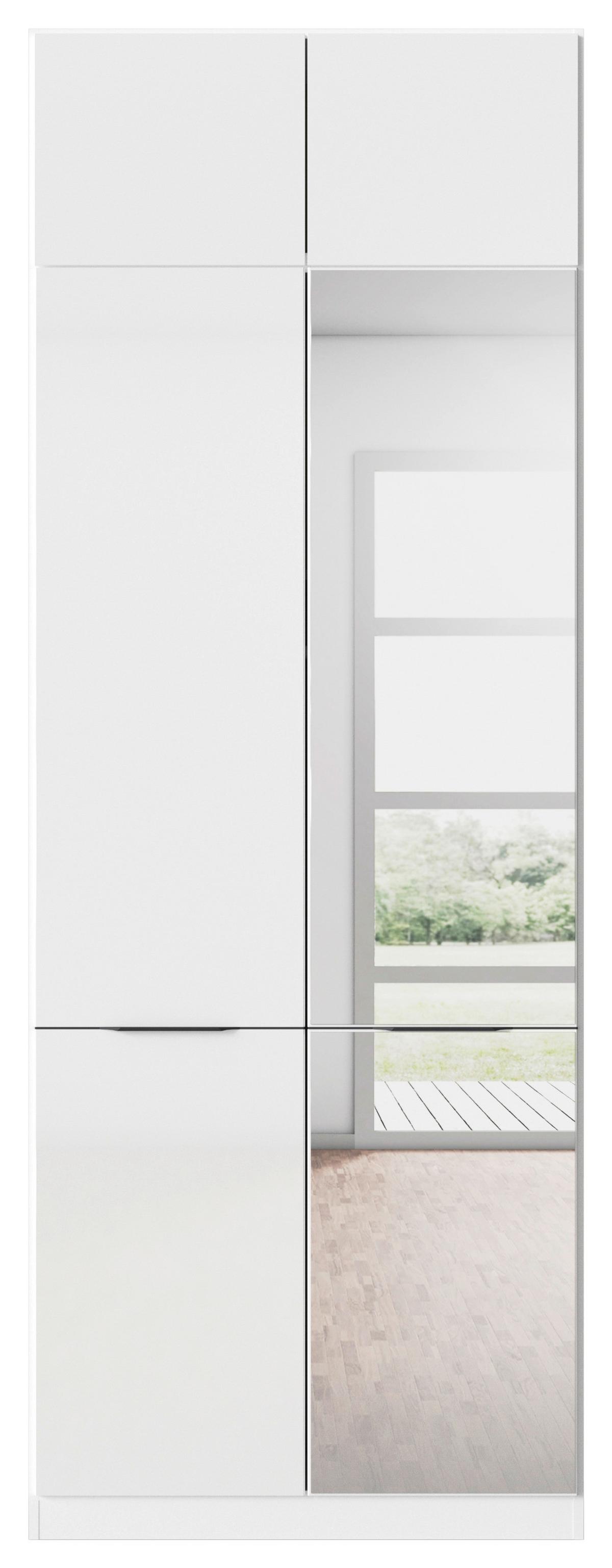 Nastavak Ormara Max - bijela/bijela visoki sjaj, Konvencionalno, drvni materijal (91/39/54cm) - Modern Living