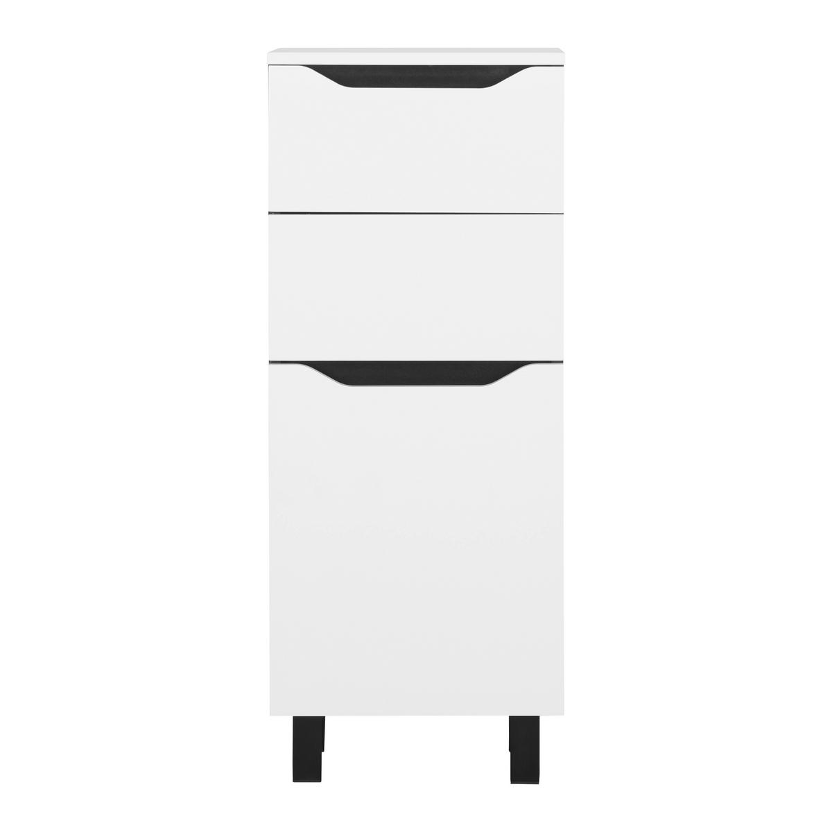 meuble bas in Schwarz/Weiß - noir/blanc, Modern, matériau de bois (40/100/30cm) - Mömax