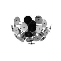 Deckenleuchte Discalgo Chromfarben max. 40 Watt - Chromfarben/Schwarz, Design, Glas/Metall (54/30cm) - Trio Leuchten