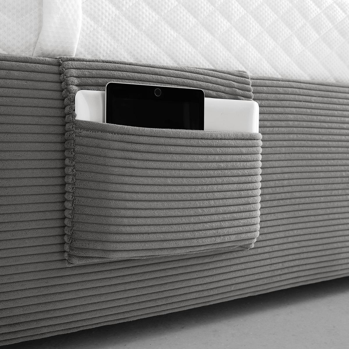Bett Remi Grau ca. 90x200cm - Chromfarben/Naturfarben, KONVENTIONELL, Holz/Kunststoff (90/200cm) - Mömax
