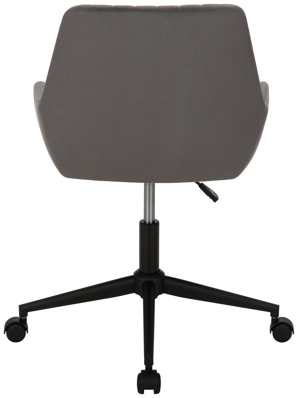 Drehstuhl Chilly in Grau/Schwarz - Schwarz/Grau, MODERN, Kunststoff/Textil (60/82,5-92/60cm) - Mömax