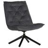 Fotelj Chill, Siva, Vrtljiv - siva/črna, Moderno, kovina/tekstil (70/96/80cm) - Modern Living