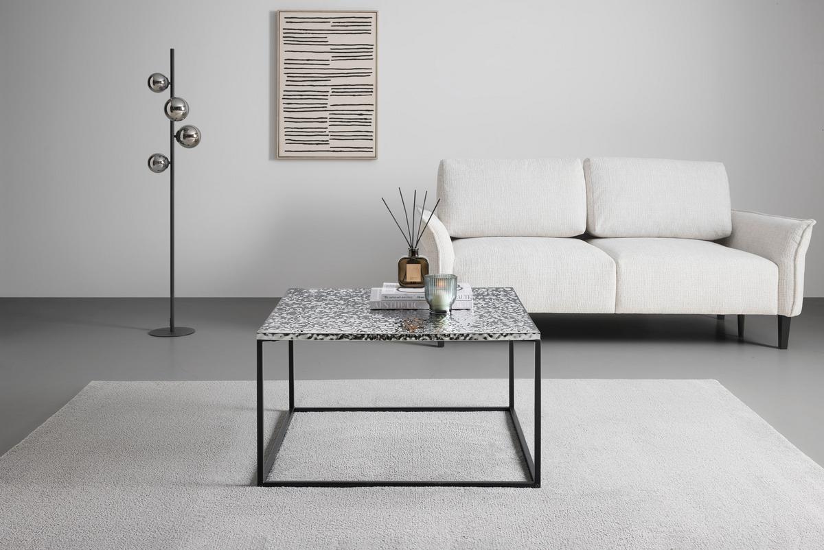 Dohányzóasztal Bubble - fekete/ezüstszínű, Design, faalapú anyag/fém (70/70/40cm) - Mömax
