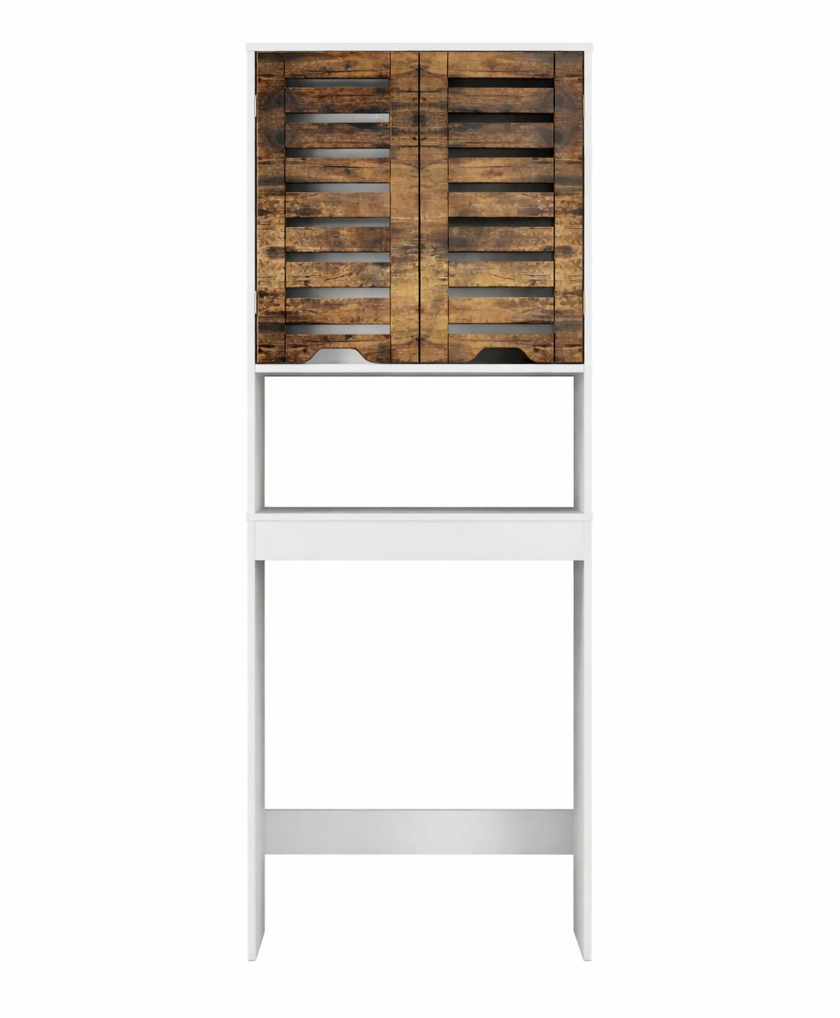 Waschmaschinenschrank Flonali - Weiss/Eichefarben, Trend, Holzwerkstoff (63/179/23cm) - MID.YOU