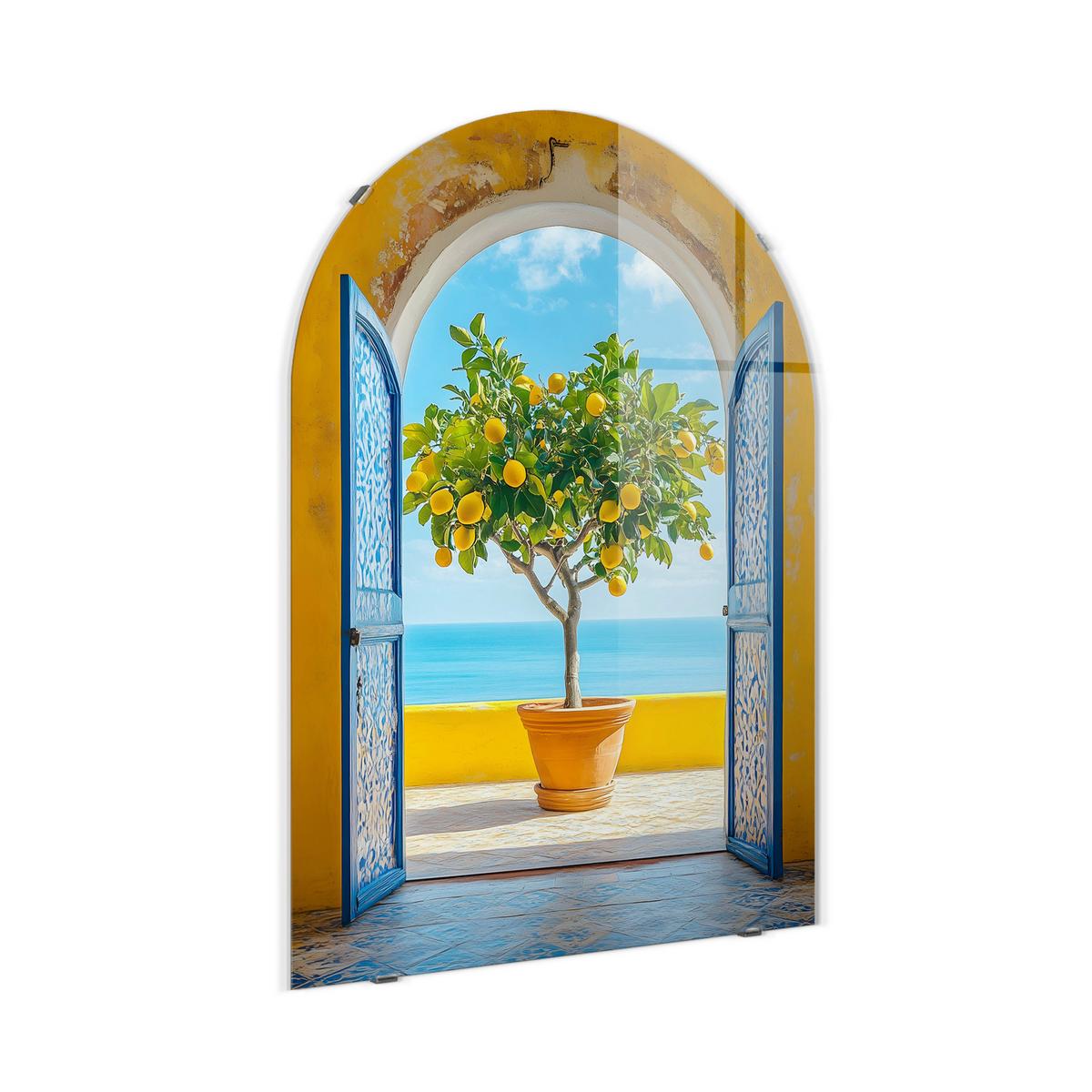 Glasbild Multicolor ca. 70x100cm - Multicolor, Basics, Glas/Papier (70/100/0,79cm)