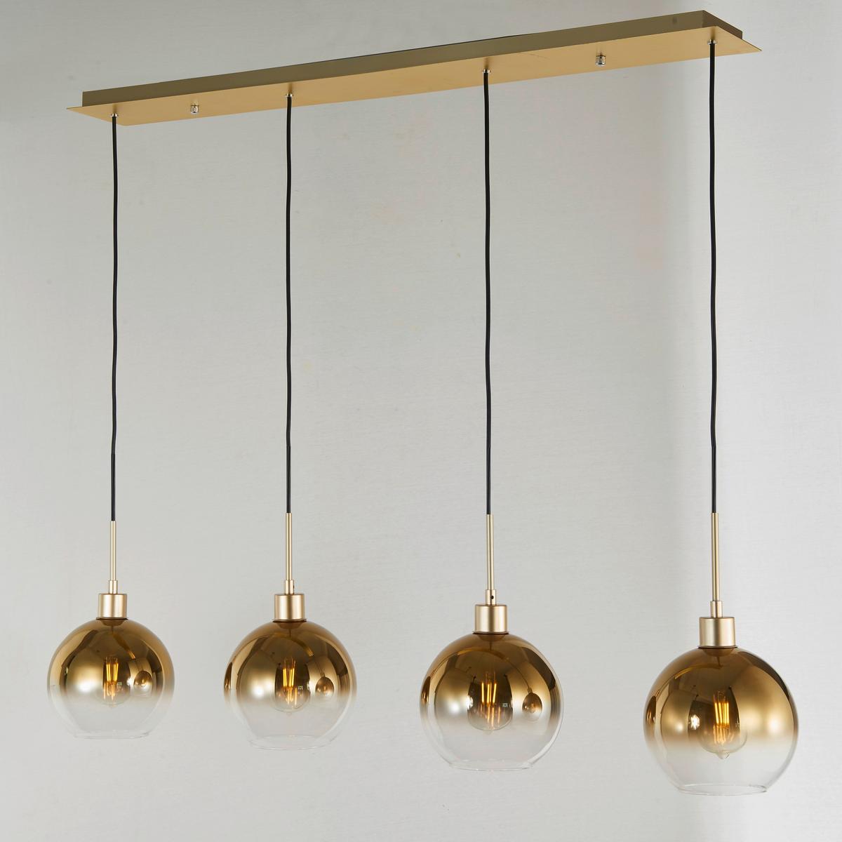 LAMPA WISZĄCA GOLD - kolor złoty, Design, metal/szkło (122/20/150cm) - Dieter Knoll