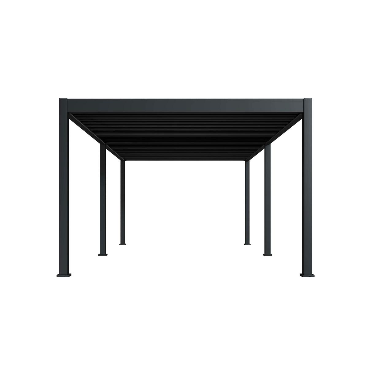Pergola Delux ca. 720x360 cm Anthrazit Netzbetrieb - Anthrazit, Basics, Metall (720/255/360cm) - Gardenson