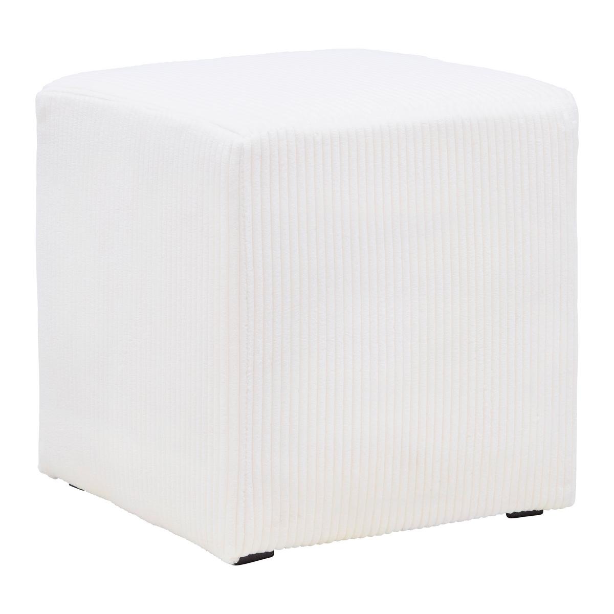 Hocker Bali Cord in Creme - Creme, MODERN, Textil (45/42/45cm) - Based