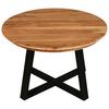SOFFBORD SAFAGA - svart/naturfärgad, Natur, metall/trä (70/70/45cm) - Zandiara