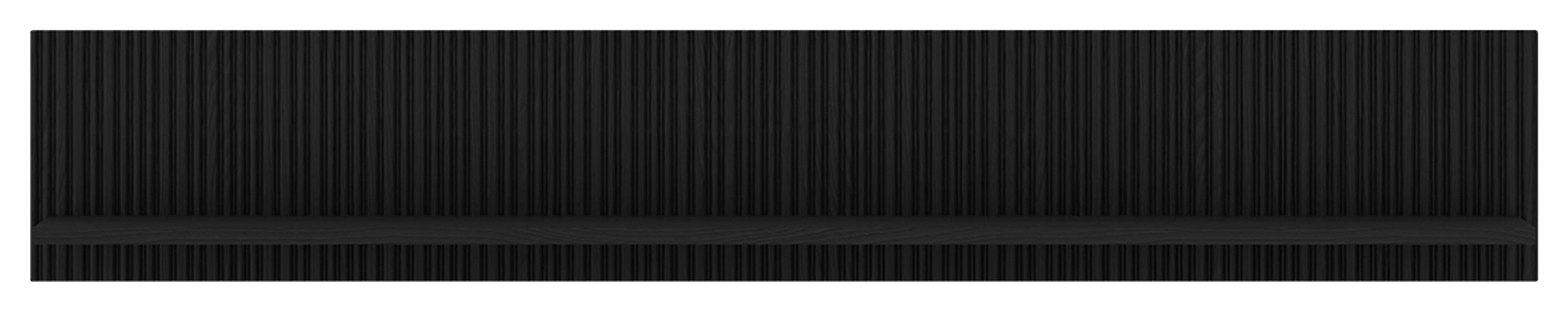 Poliță de perete LUSAKA - negru, Trend, material pe bază de lemn (150/25/22cm) - Premium Living