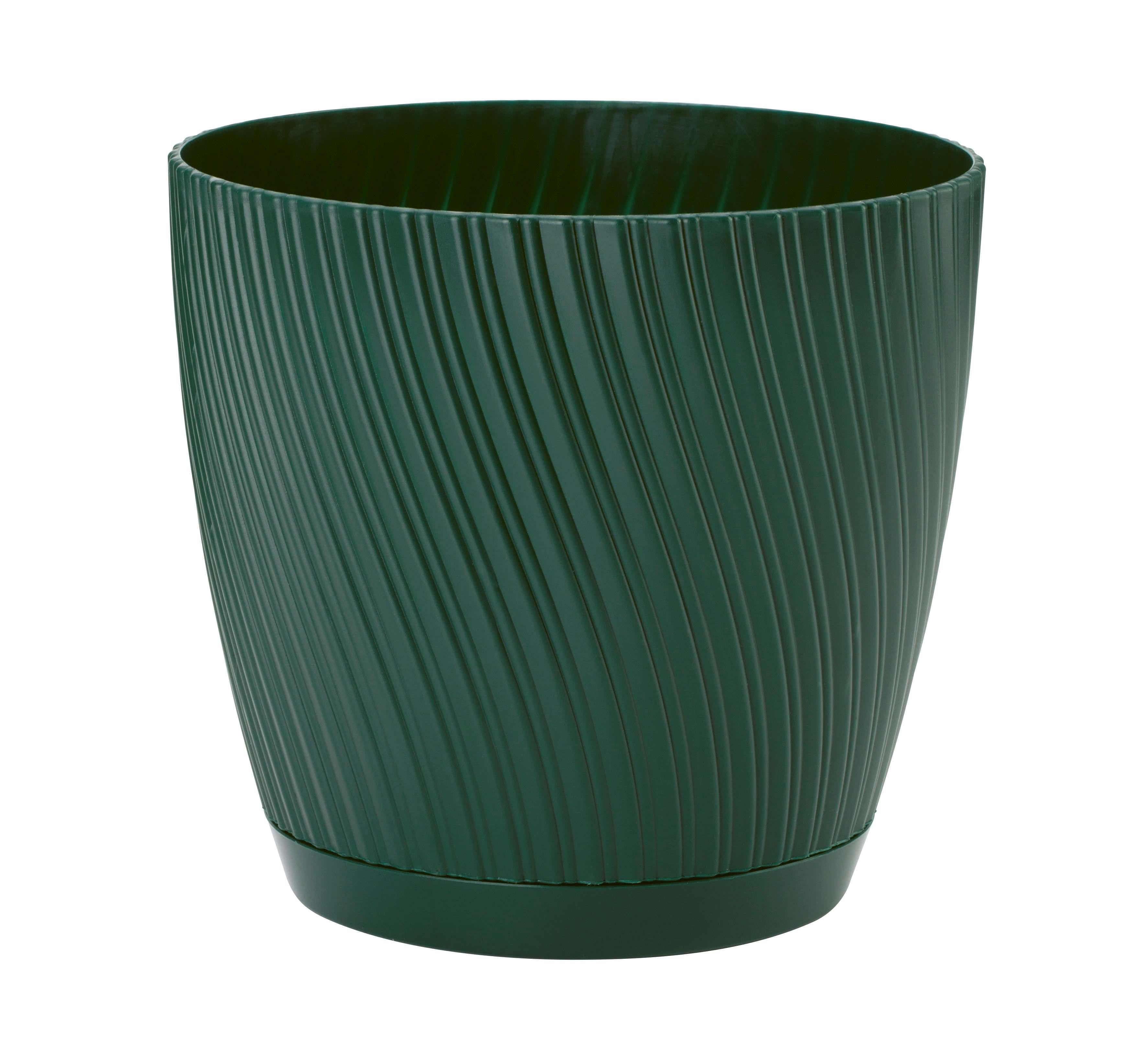 Übertopf Mira Complete ECO 13 Grün - Grün, KONVENTIONELL, Kunststoff (12,8/11,8cm) - Mömax