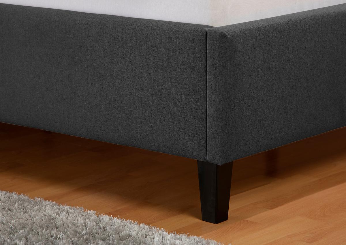 Polsterbett Alian Anthrazit ca. 180x200 cm - Anthrazit/Schwarz, MODERN, Holz/Textil (180/200cm) - Livetastic