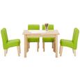 Kindersitzgruppe in Grün und Buche - Buchefarben/Grün, KONVENTIONELL, Holz/Textil (780/580/770cm) - MODERN LIVING