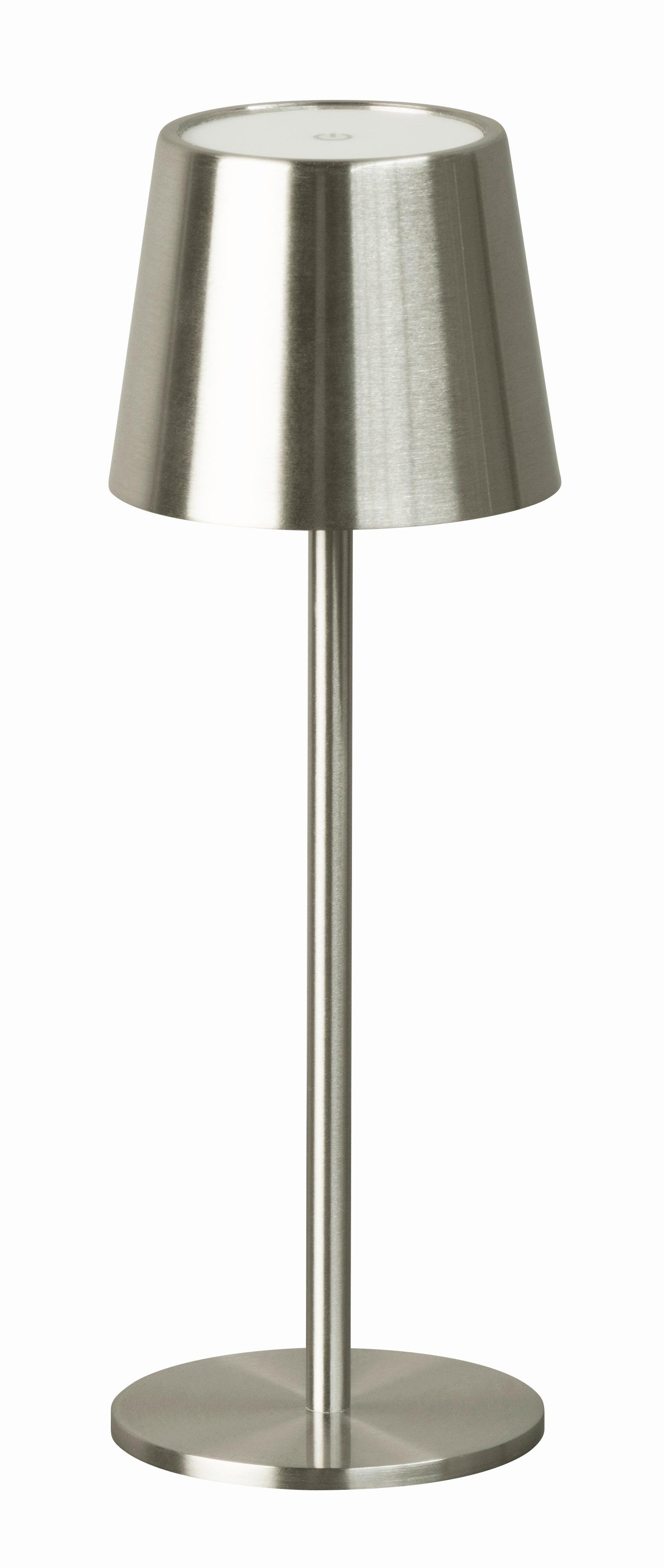 LAMPA STOŁOWA Z AKUMULATOREM 850501 ROXI - kolor niklowy, Konventionell, metal (9/27,5cm)