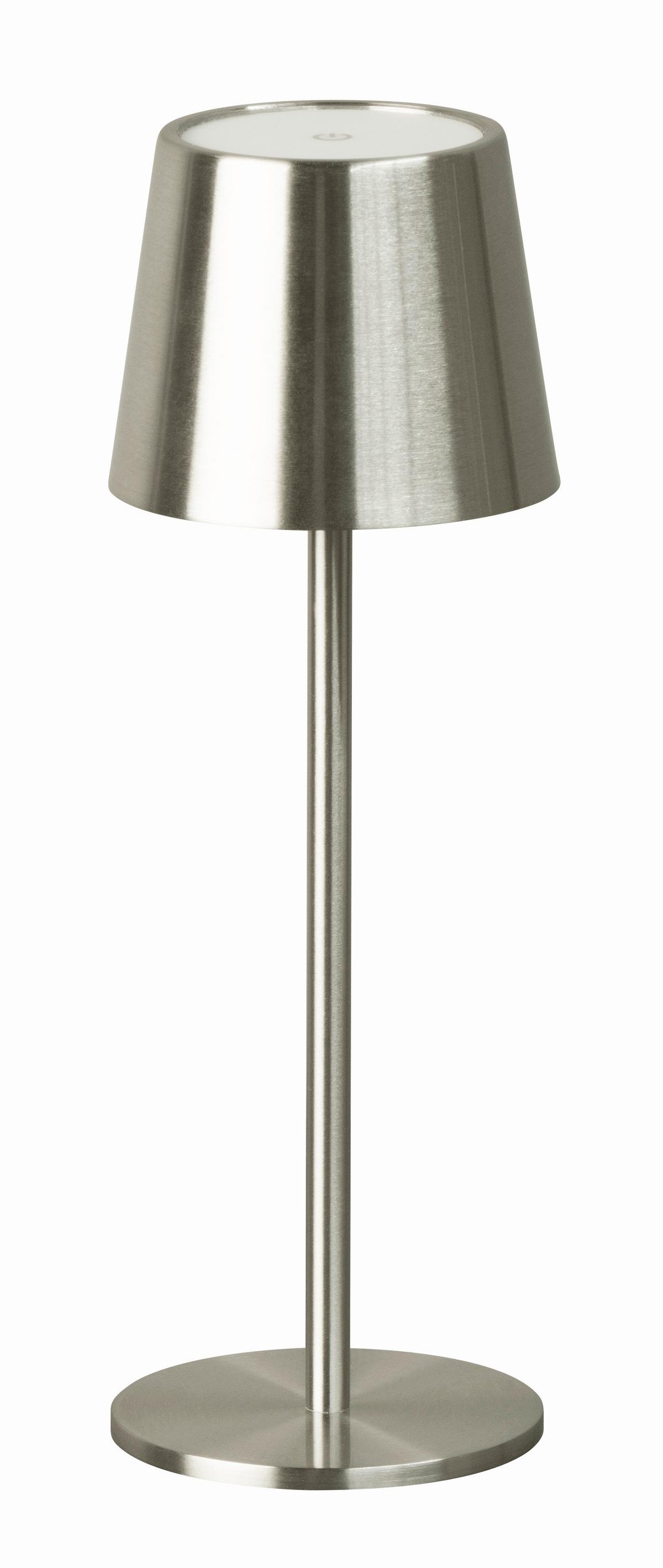 LAMPA STOŁOWA Z AKUMULATOREM 850501 ROXI - kolor niklowy, Konventionell, metal (9/27,5cm)