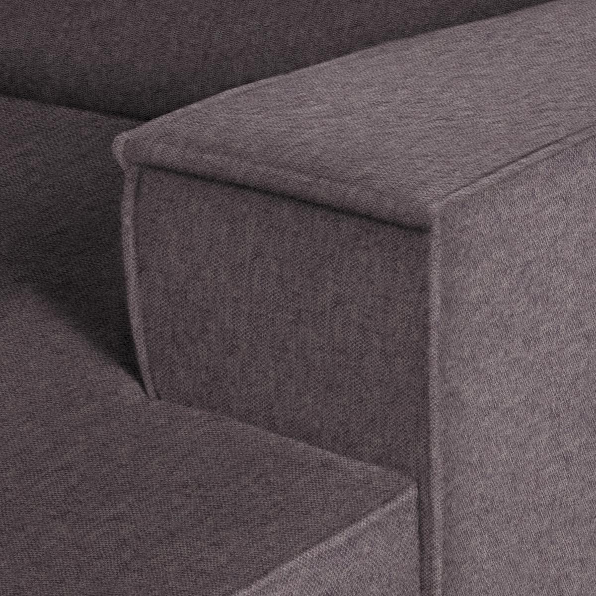 Wohnlandschaft Loft Graphitfarben - Graphitfarben/Schwarz, MODERN, Kunststoff/Textil (265/75/172cm) - Mömax