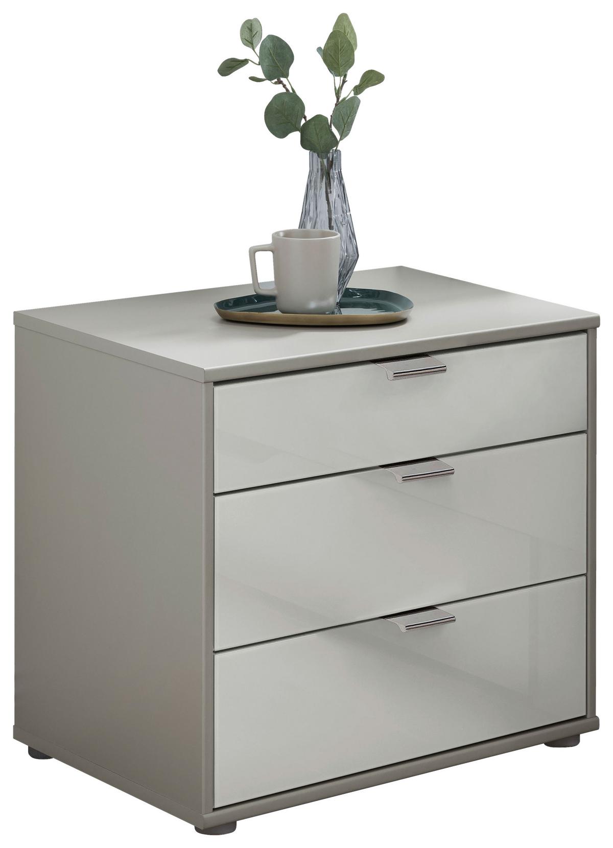 SZAFKA NOCNA MILANO 4000 - biały/czarny, Konventionell, materiał drewnopochodny/metal (40/48/43cm) - Dieter Knoll