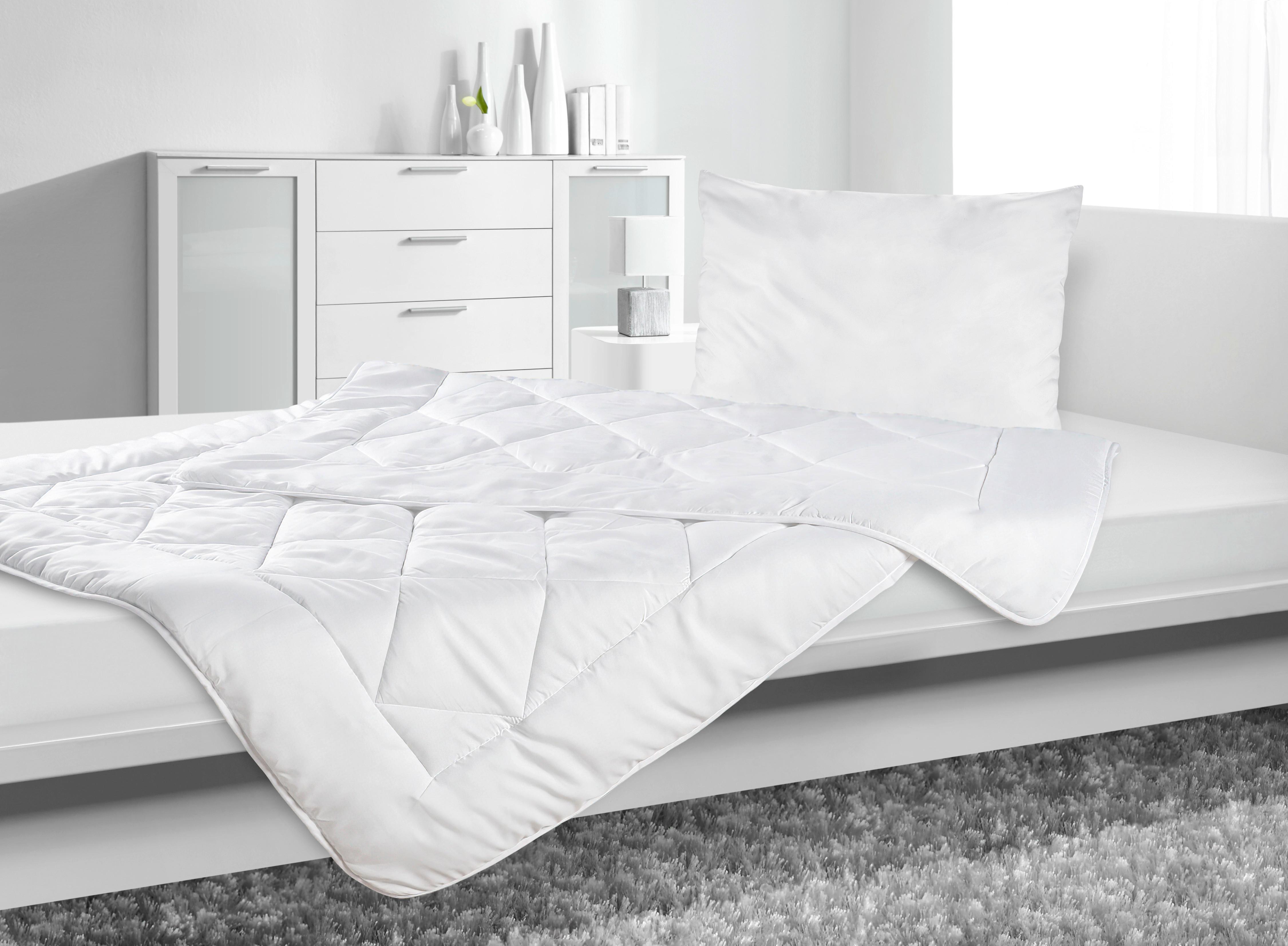 Bettenset Sabine Weiß ca. 140x200cm - Weiß, KONVENTIONELL, Textil (140/200cm) - Based