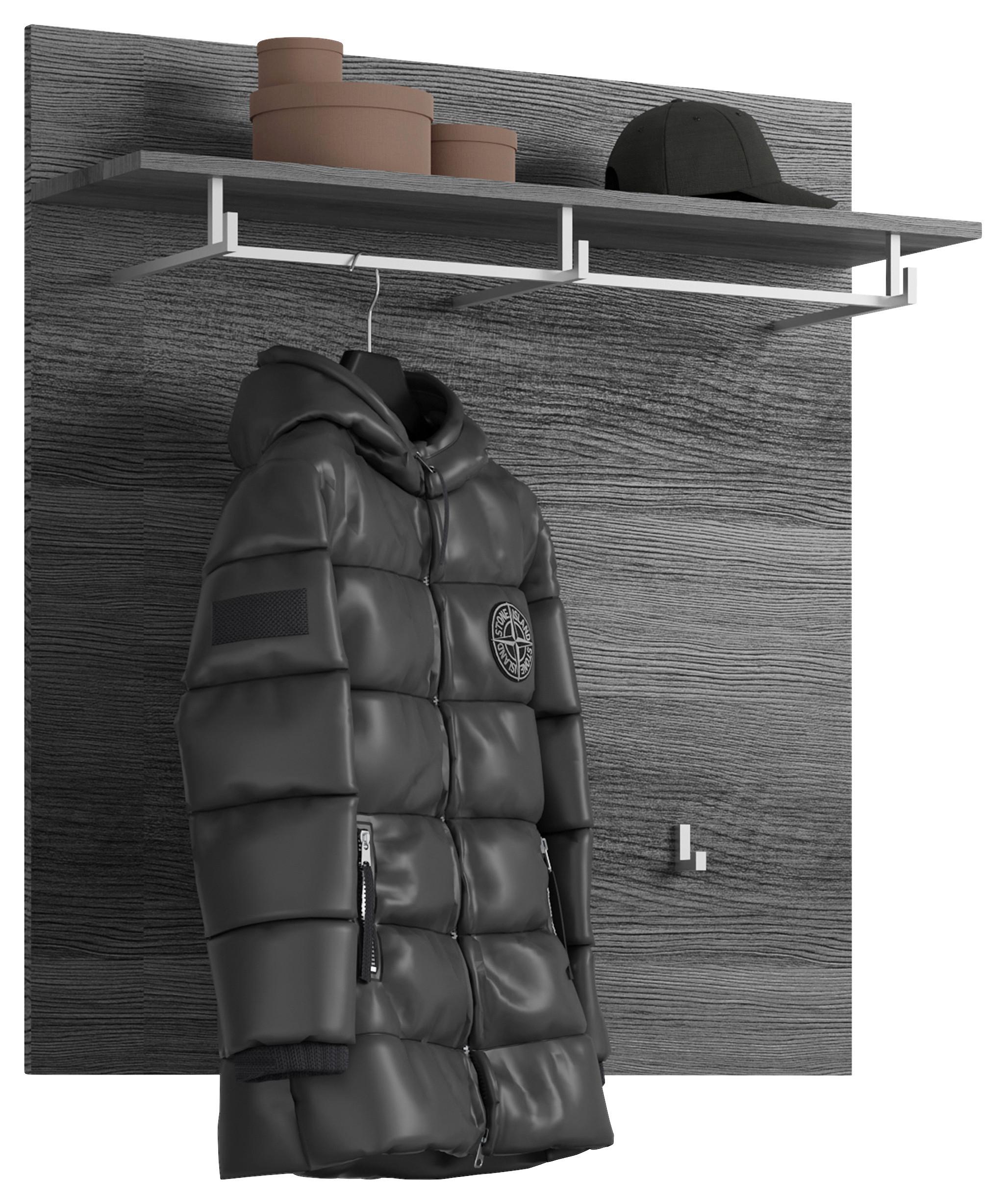 Garderobni Panel Scout, Siva - temno siva, Design, leseni material (90/98/27cm) - MID.YOU