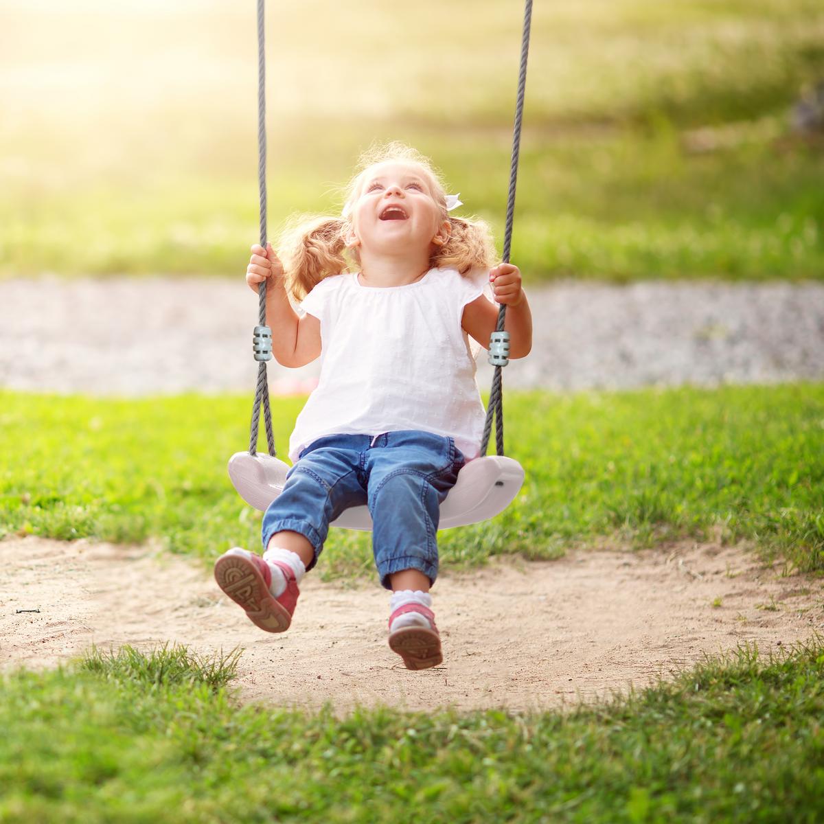 Schaukel Double Swing in Weiß/Anthrazit - Anthrazit/Weiß, Basics, Kunststoff/Metall (210/217/210cm) - Ambia Garden