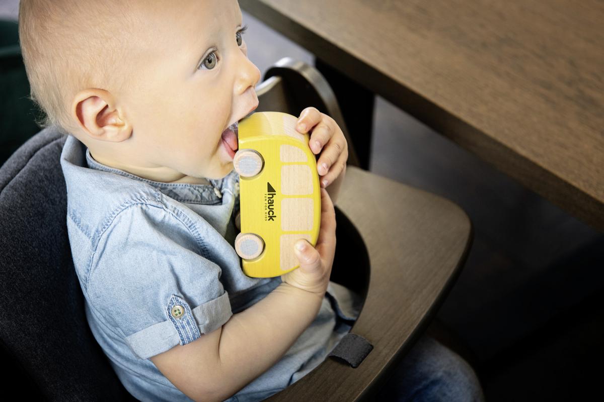 WKŁADKA DO WYSOKIEGO KRZESŁA 667033 - szary, Basics, tkanina (44/24cm) - Hauck