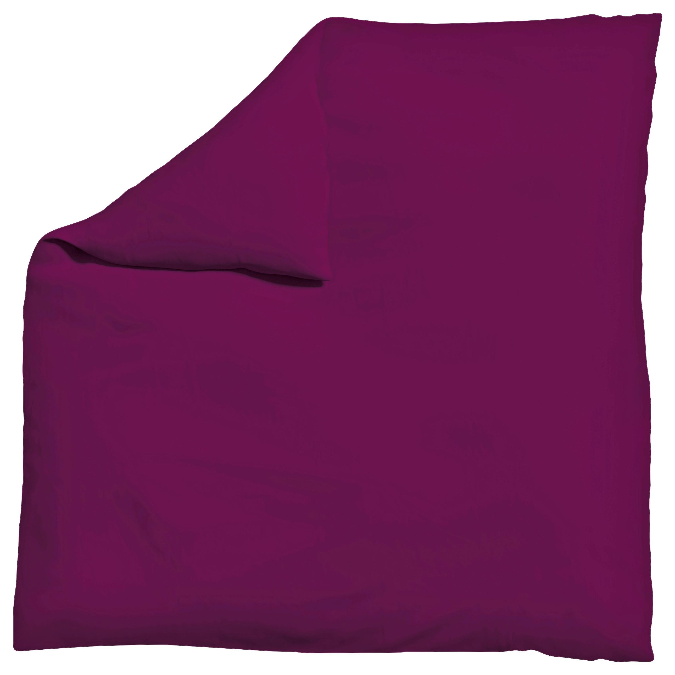Bettdeckenbezug Woven Satin Violett ca. 200x200cm - Violett, Basics, Textil (200/200cm) - Schlafgut