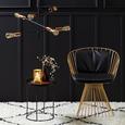 Stuhl in Goldfarben - Goldfarben/Schwarz, MODERN, Metall (61/77/61cm) - Premium Living Stuhl in Goldfarben - Goldfarben/Schwarz, MODERN, Metall (61/77/61cm) - Premium Living