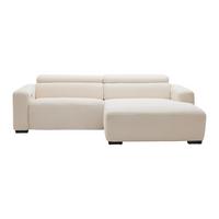 Canapé d'angle Bondico 255 Beige - beige/noir, Modern, métal/textile (255/170cm) - Mömax