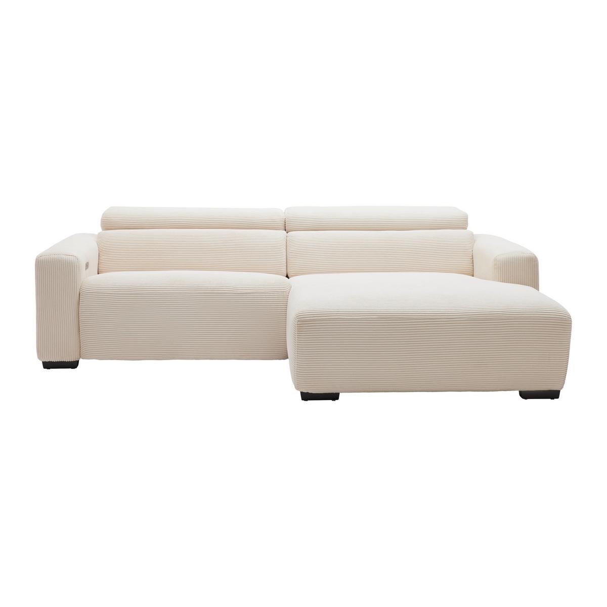 Canapé d'angle Bondico 255 Beige - beige/noir, Modern, métal/textile (255/170cm) - Mömax