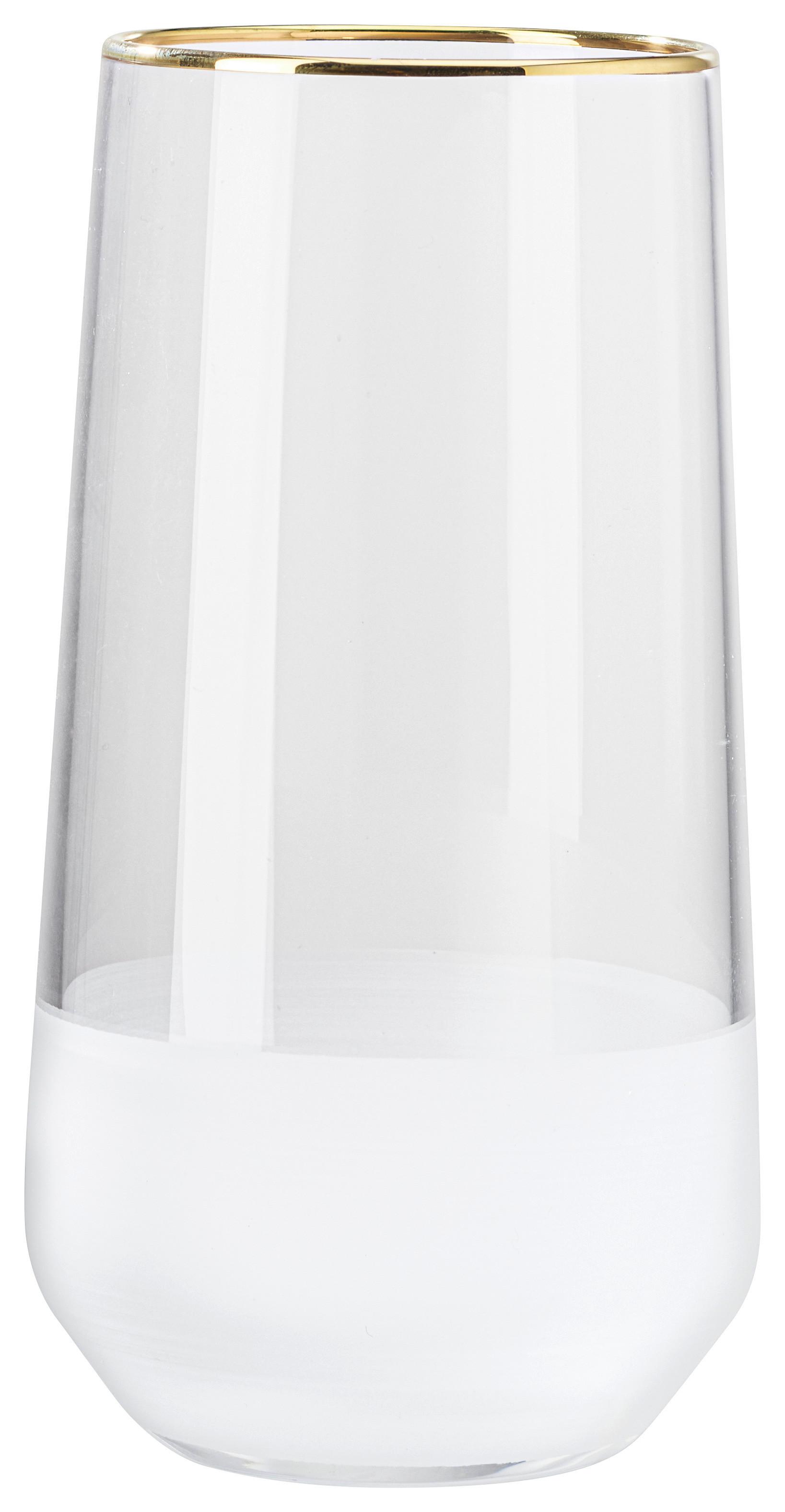 Longdrinkpohár Goldline - fehér, Modern, Üveg (6,5/15cm) - Premium Living