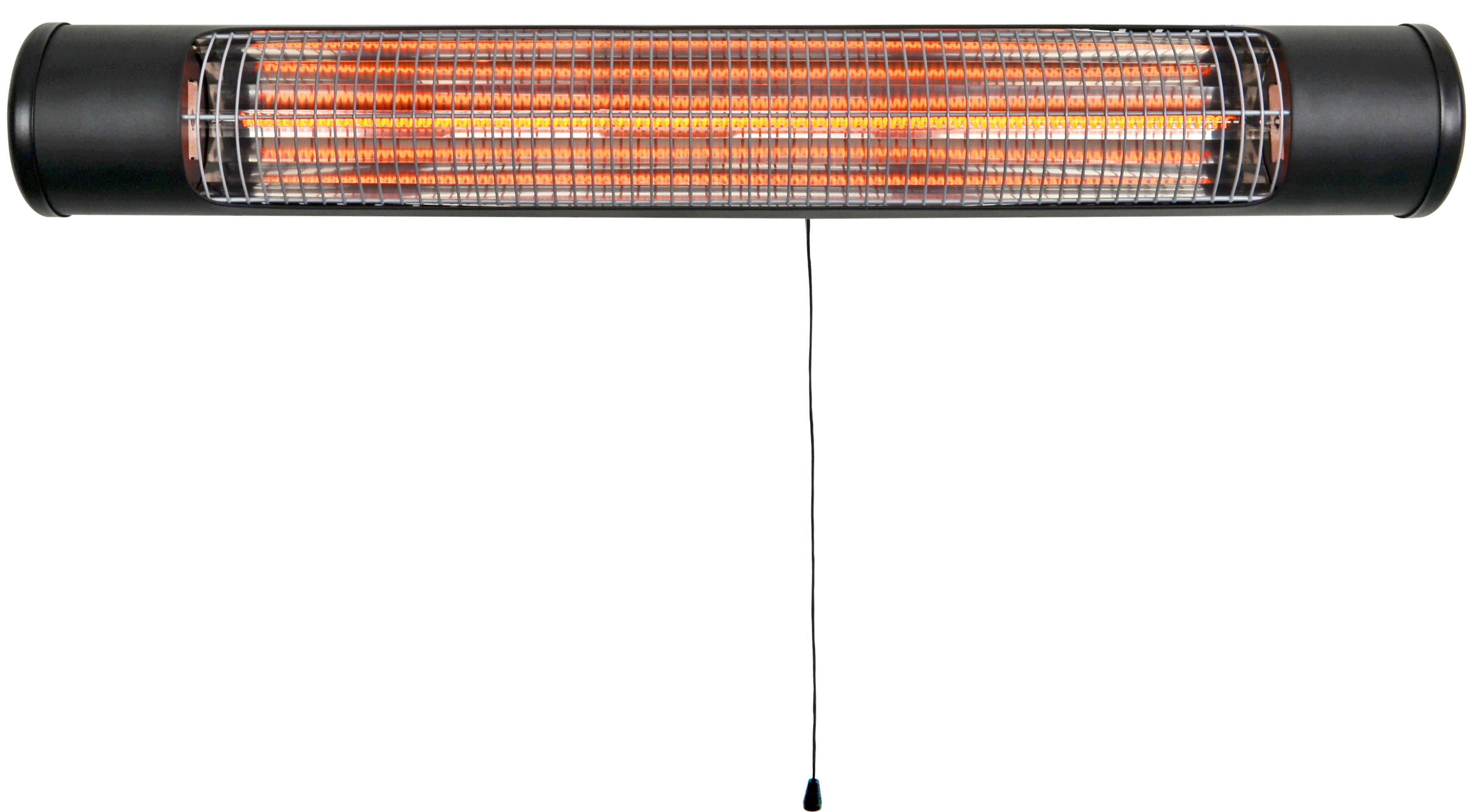 Infrarotstrahler Schwarz max. 1500 Watt - Schwarz, Basics, Metall (75/18/11cm)