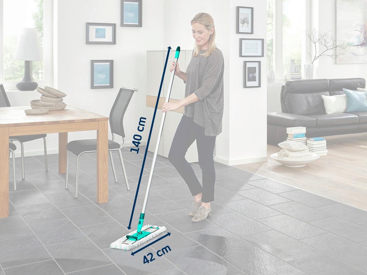 MOP DO MYCIA PODŁÓG 55172 - turkusowy, Basics, tworzywo sztuczne/tkanina (42/146cm) - Leifheit