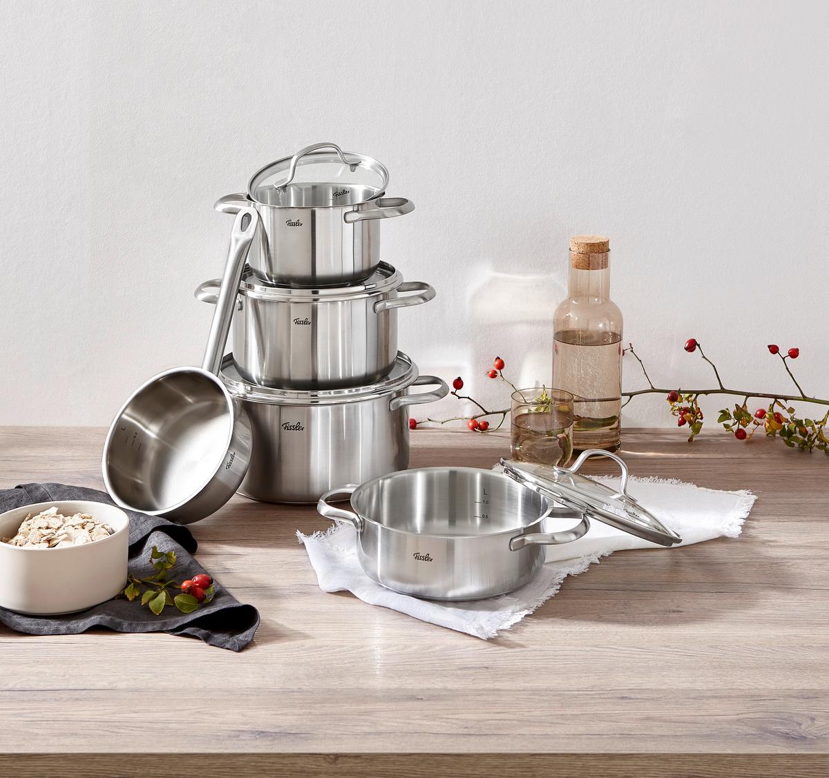 ZESTAW GARNKÓW 0401150500070 FISSLER - kolor srebrny, Basics, metal - Fissler