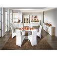 Vitrina Toronto - bela/hrast, Moderno, steklo/leseni material (105/196/42cm) - Mömax modern living