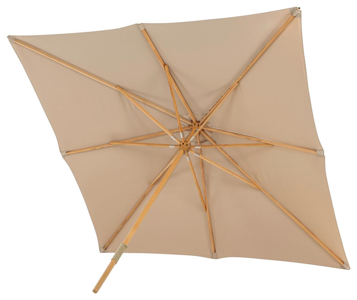 Sonnenschirm Naxos Hellbraun B: ca. 300 cm - Hellbraun, KONVENTIONELL (300/262/300cm) - Gardenson
