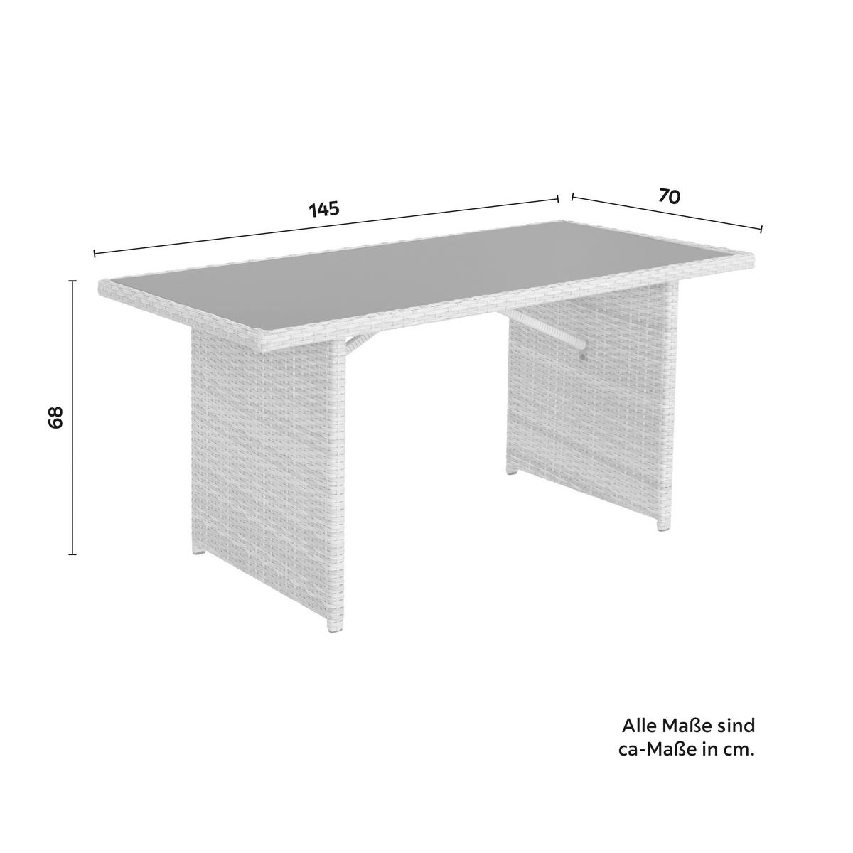 Loungegarnitur-Set Nela 2 Grau/Beige - Beige/Hellgrau, Modern, Glas/Kunststoff - Mömax