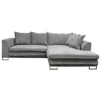 Sarokkanapé Gusto - fekete/szürke, Trend, textil/fém (283/69-84/186cm) - Mömax