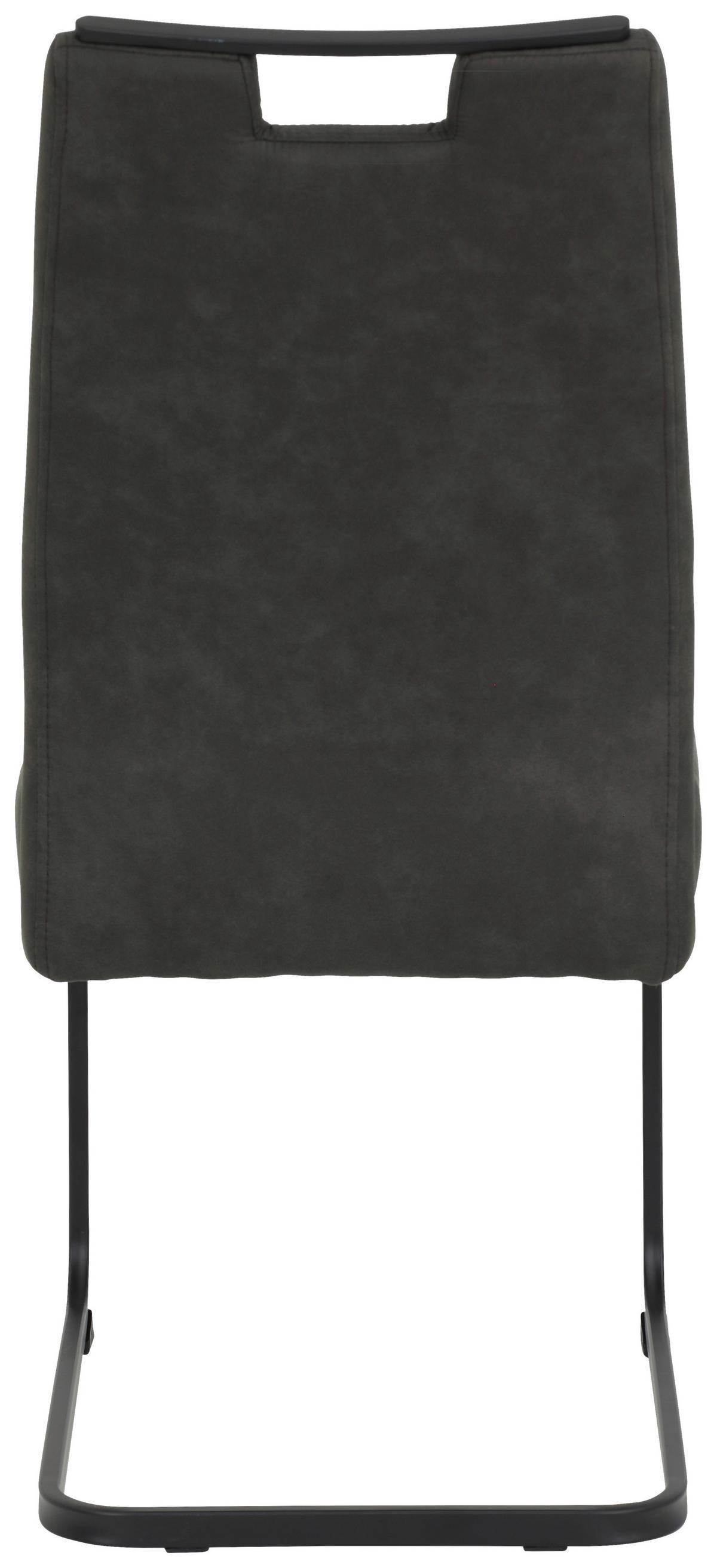 Schwingstuhl-Set Kerstin Anthrazit 2er-Set - Anthrazit/Schwarz, MODERN, Textil/Metall (49/100/61cm) - MID.YOU