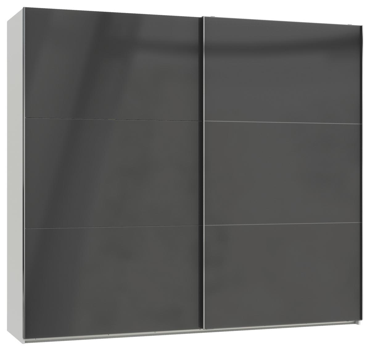 Ormar S Kliznim Vratima Level 36c - bijela/siva, Moderno, drvni materijal (250/216/65cm) - Modern Living